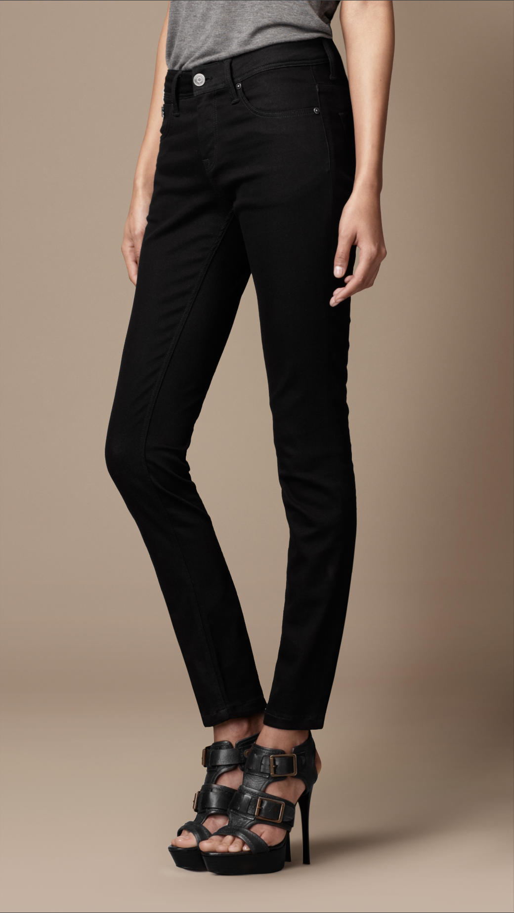 Burberry brit Westbourne Black Skinny Fit Jeans in Black | Lyst
