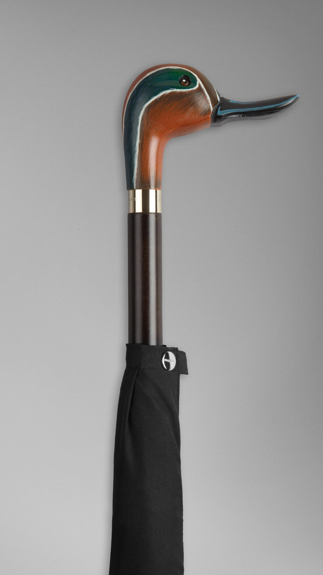 Burberry Duck Handle Walking Umbrella in Black | Lyst