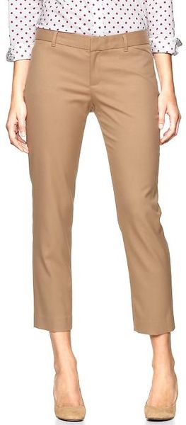 Gap Slim Cropped Pants in Brown (natural camel) | Lyst