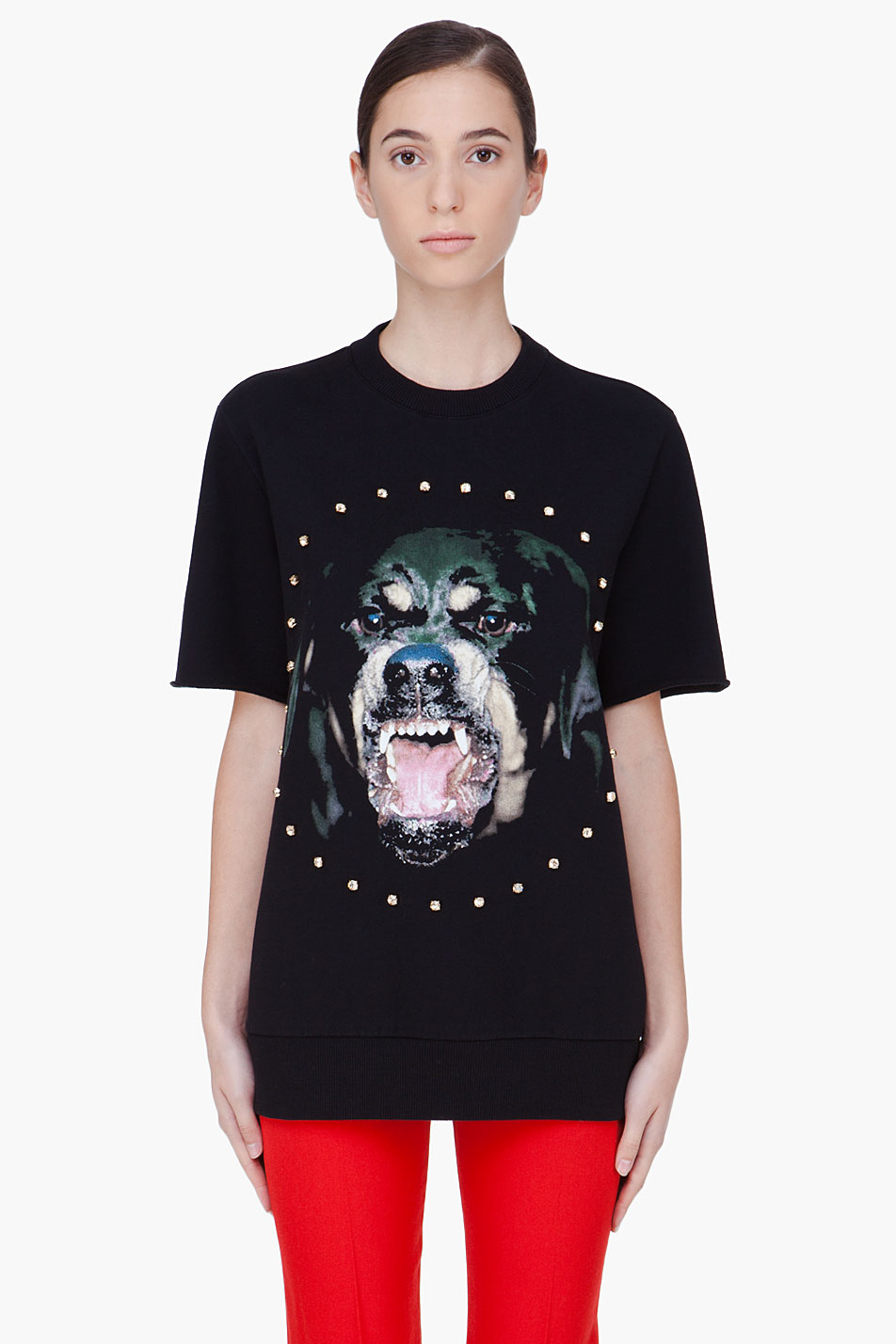 Givenchy Cotton Sweatshirt with Rottweiler Print in Black - Lyst