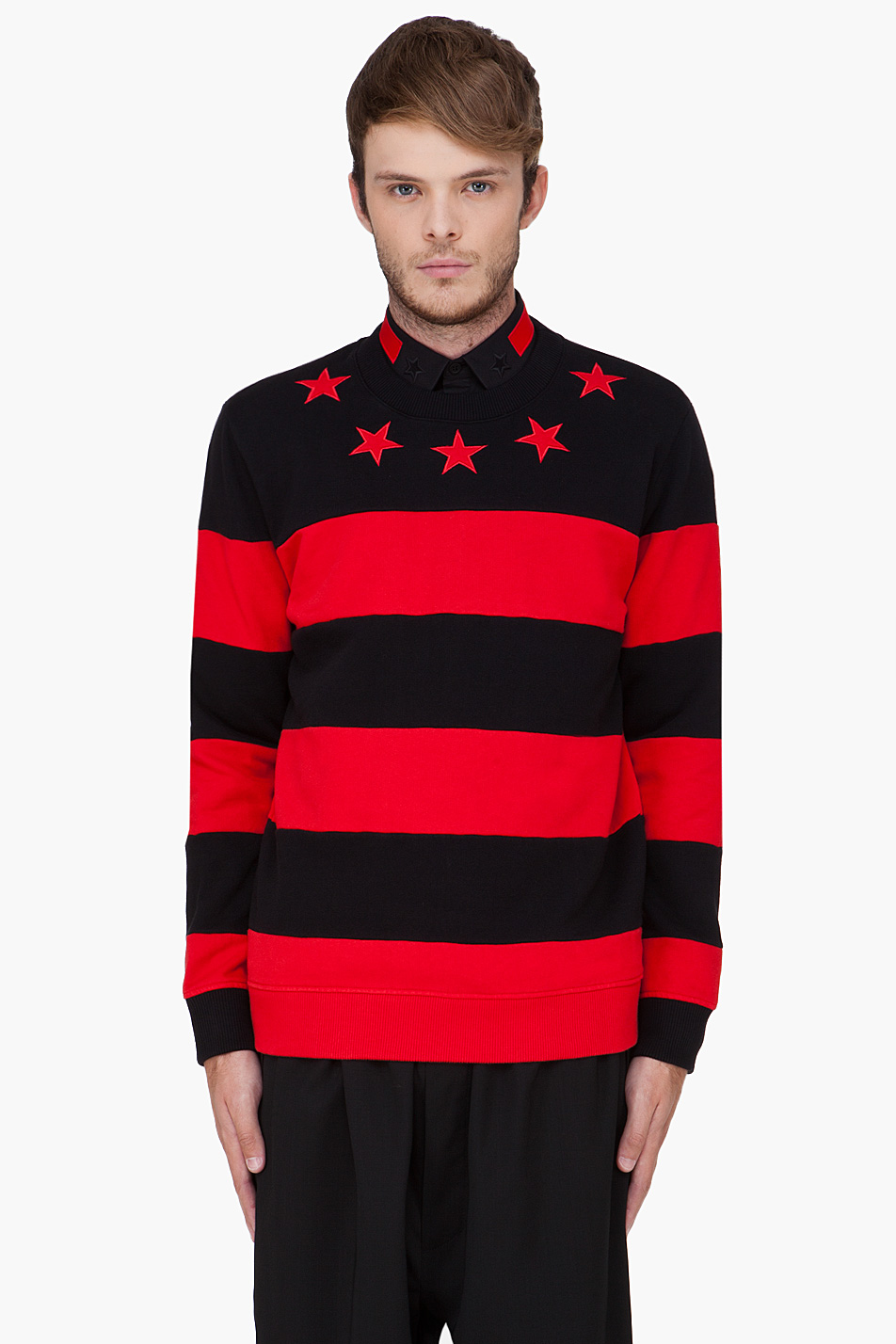 Givenchy Stars Stripes Fleece Sweatshirt in Red (Black) for Men | Lyst