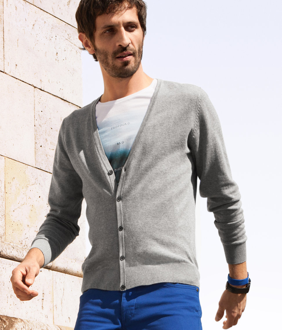 h&m mens cardigan