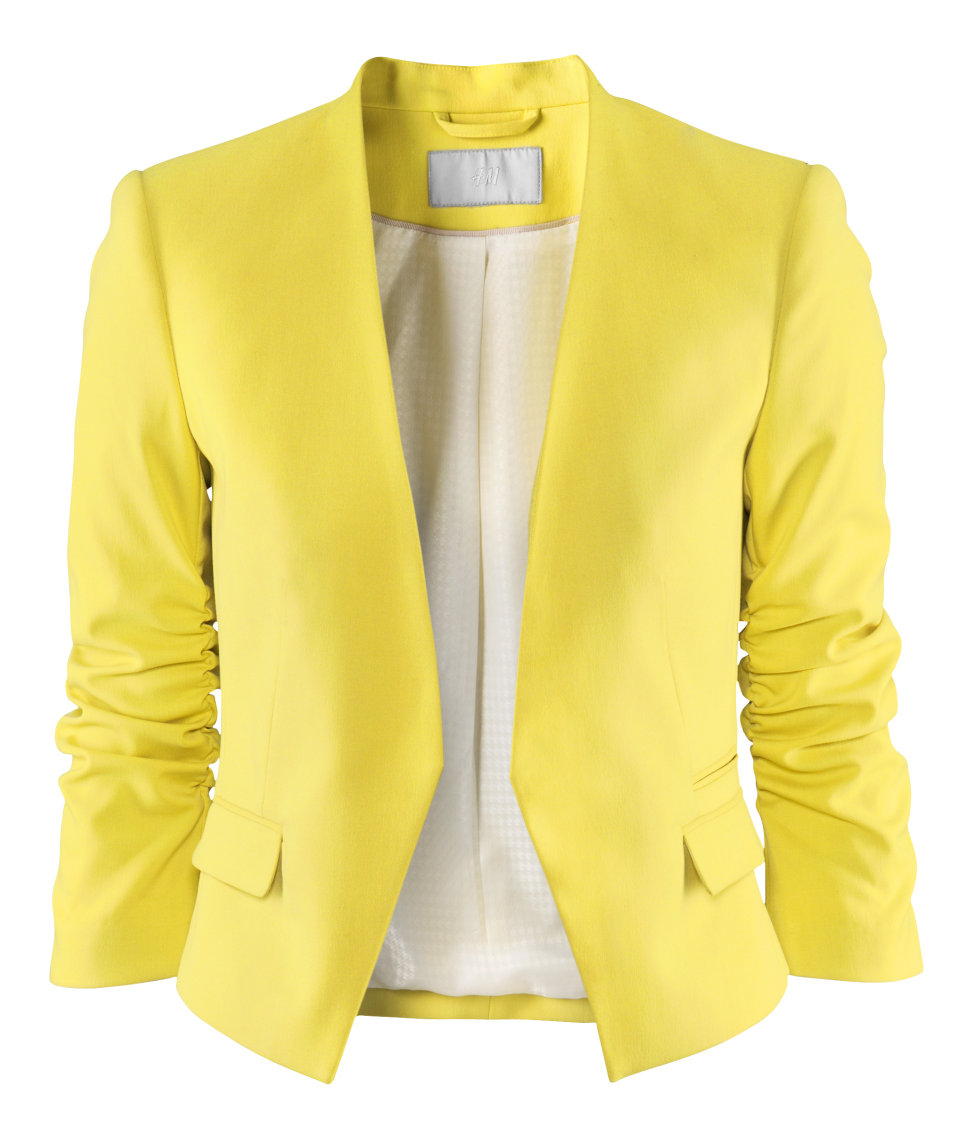 H&M Jacket in Yellow | Lyst