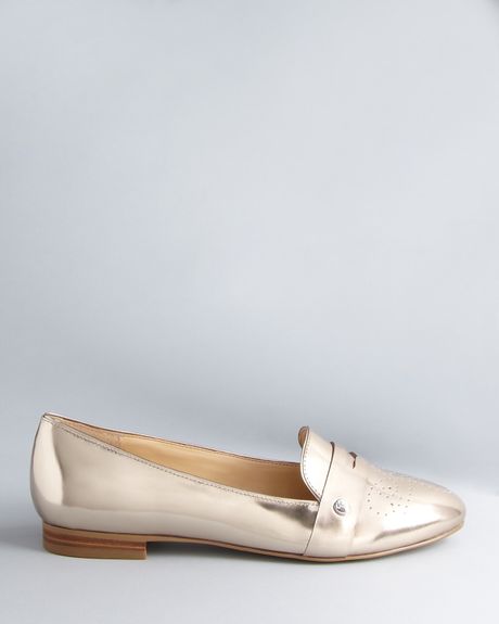 Ivanka Trump Smoking Flats Harriet 2 Loafer in Gold (rose gold) | Lyst
