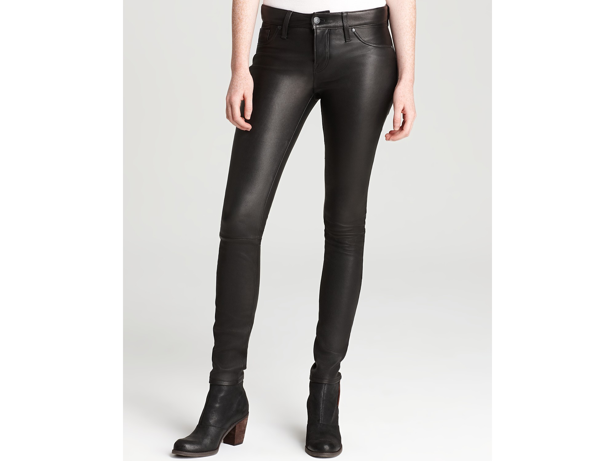 Marc By Marc Jacobs Leather Leggings in Black - Lyst