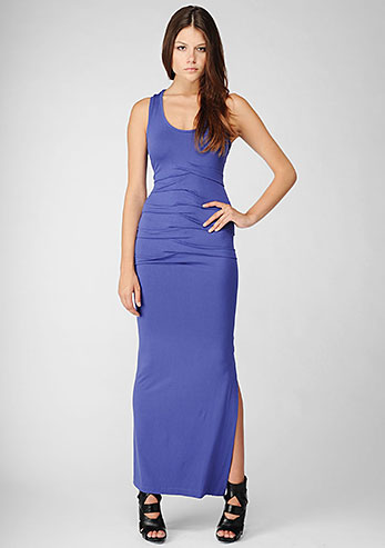 Lyst - Nicole Miller Jersey Maxi Dress in Purple