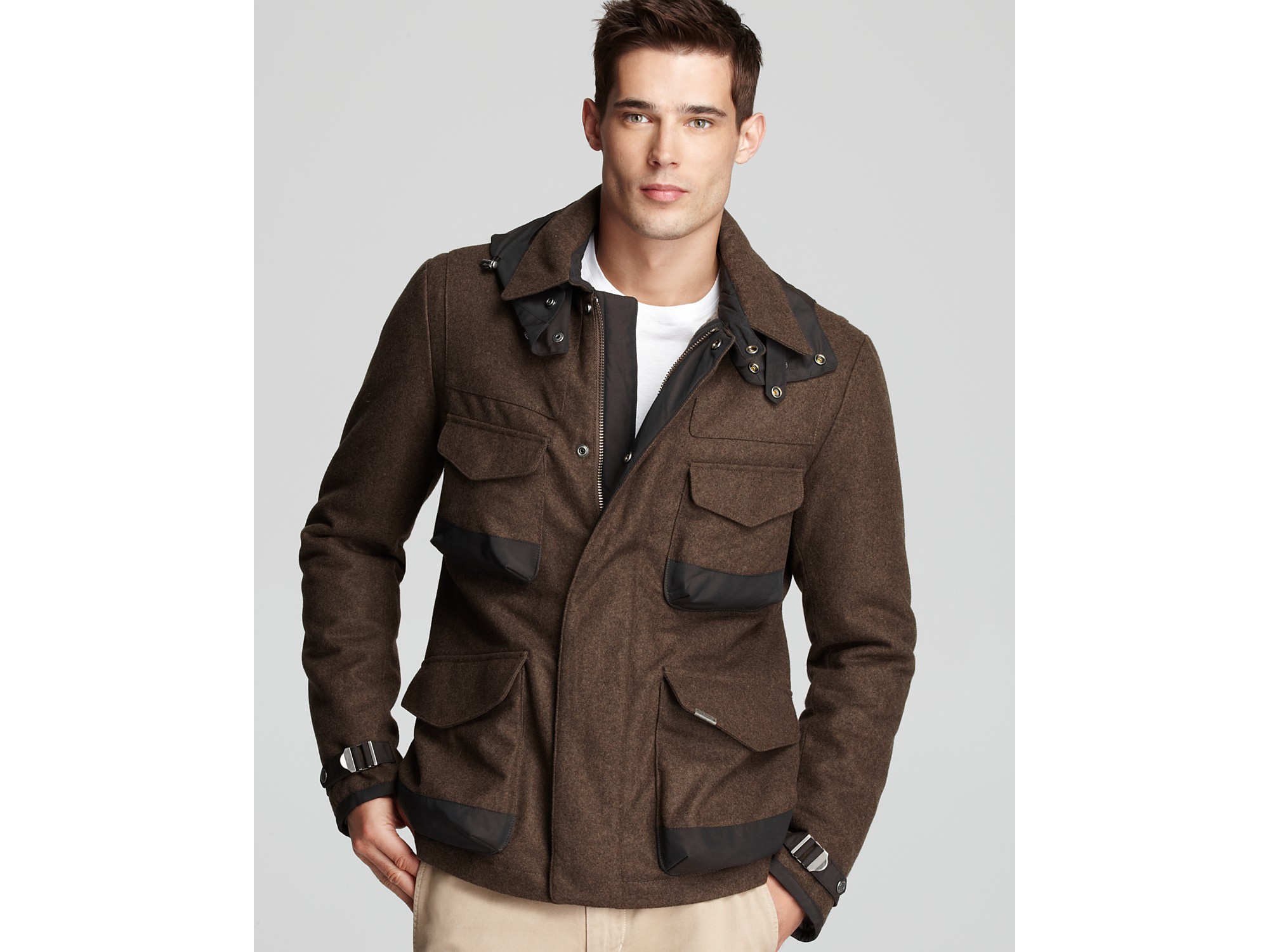 Lyst - Woolrich Field Coat in Brown for Men