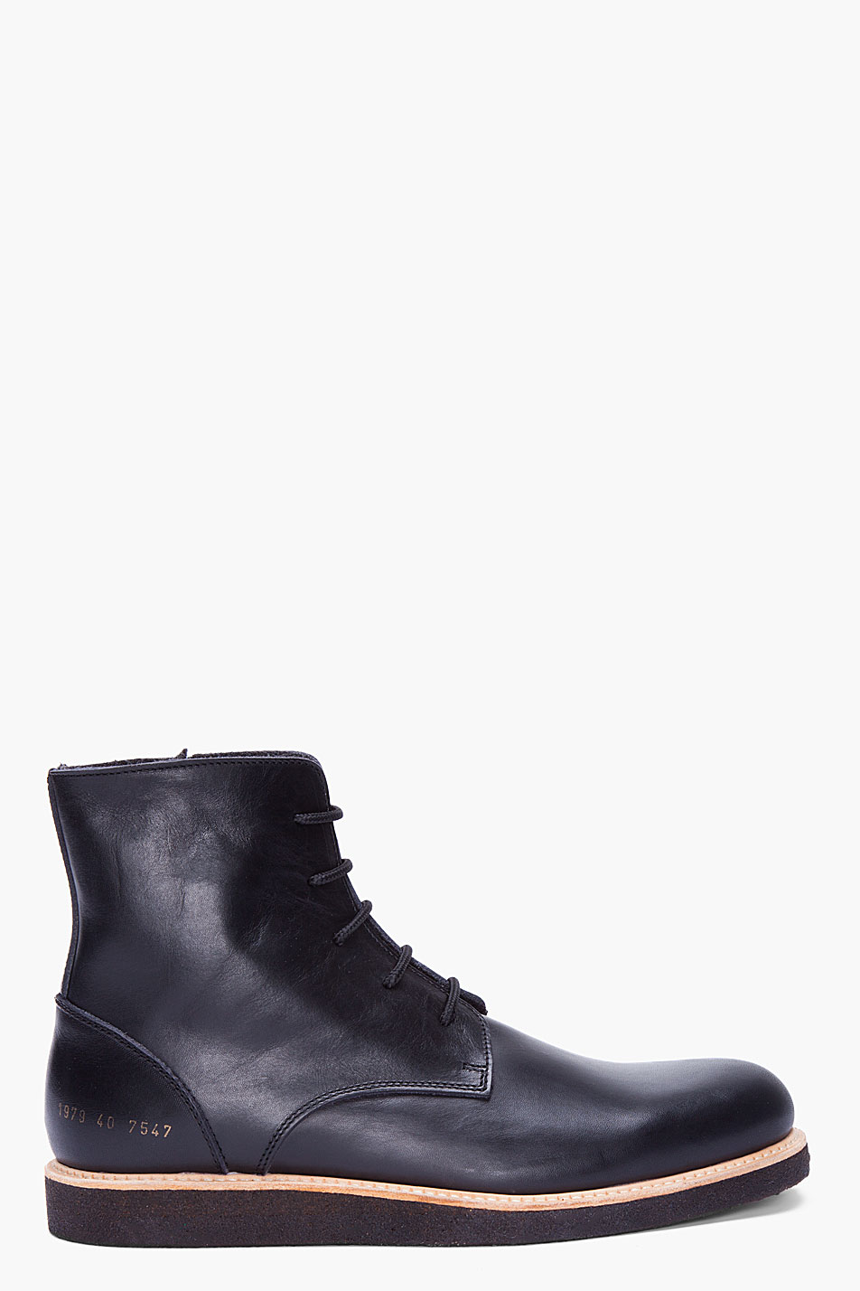 by common projects boots common projects black zip combat boots in black for lyst by common projects boots common projects black zip combat boots in black for lyst