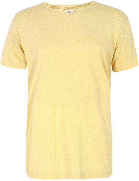 Folk Basic Crew Yellow T-shirt in Yellow for Men | Lyst