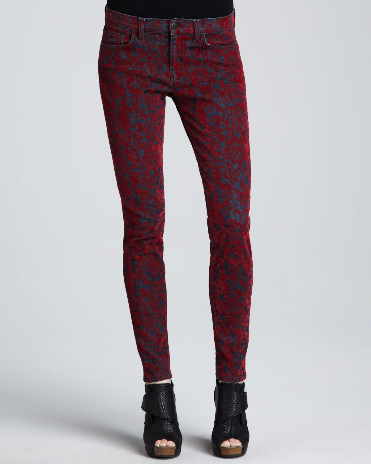 j brand red jeans