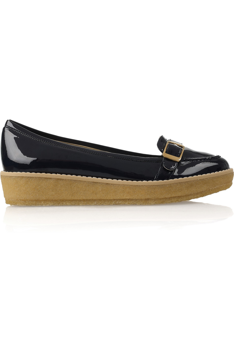 Stella McCartney Faux Patentleather Loafers in Navy (Blue) Lyst