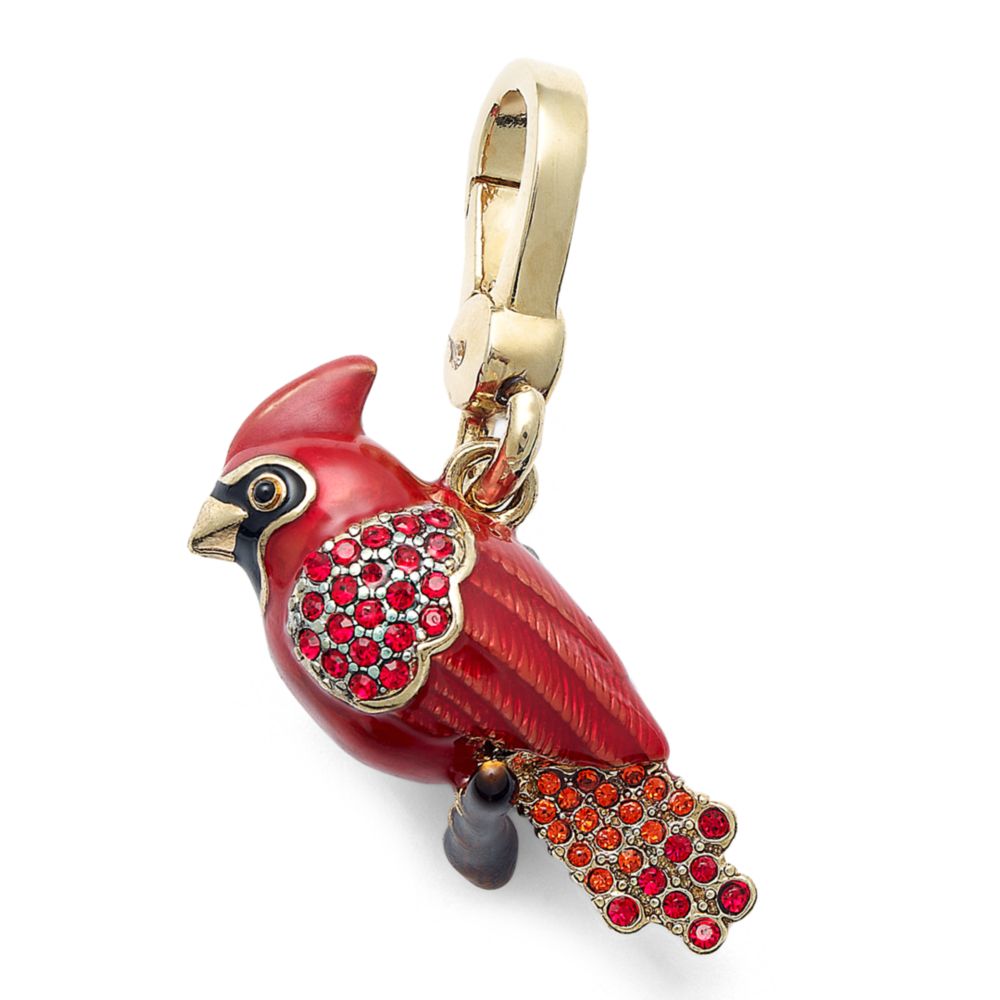 Juicy Couture Gold Tone Red Cardinal 