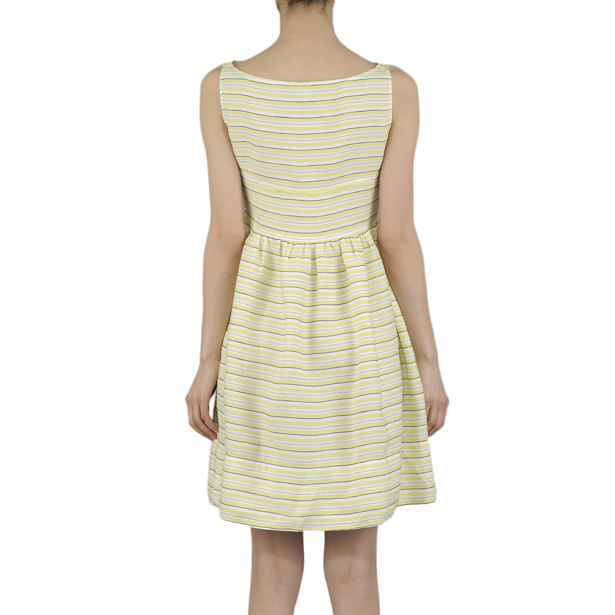 Aspesi Linen Sleeveless Corset Dress in Beige | Lyst