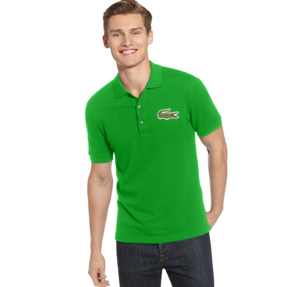Med andre ord fortov Trives Lacoste Oversized Croc Polo Shirt in Green for Men | Lyst