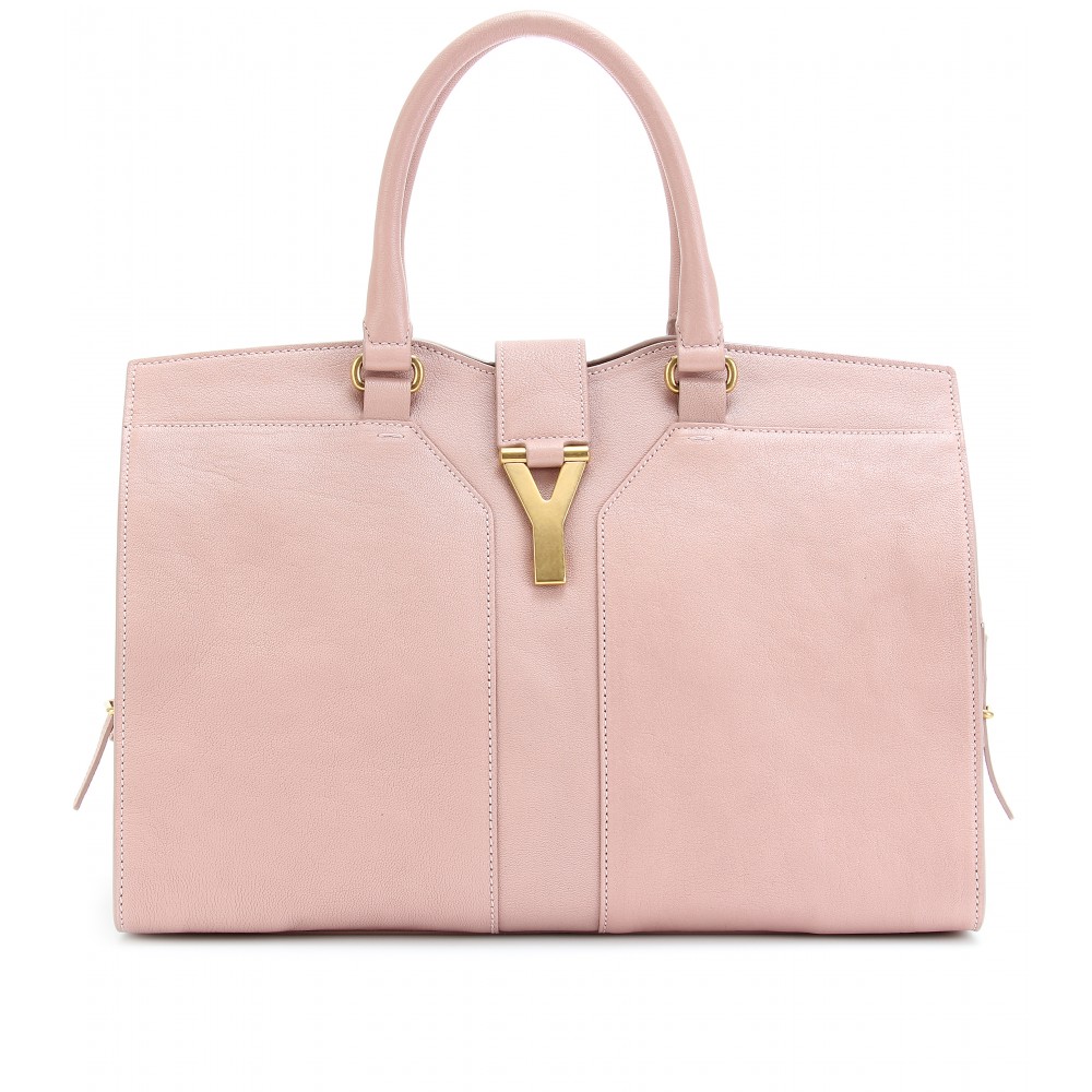 Saint laurent Small Cabas Chyc Eastwest Leather Handbag in Pink (blush ...