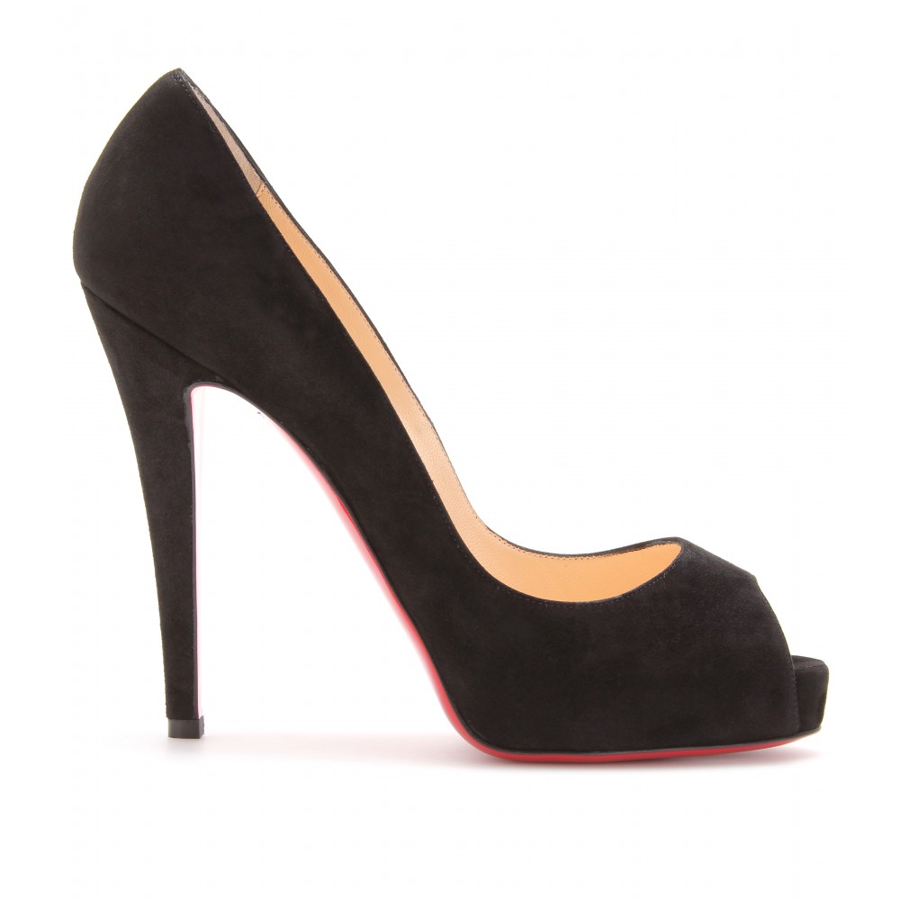 christian louboutin Very Prive pumps Black velvet rhinestone ...  