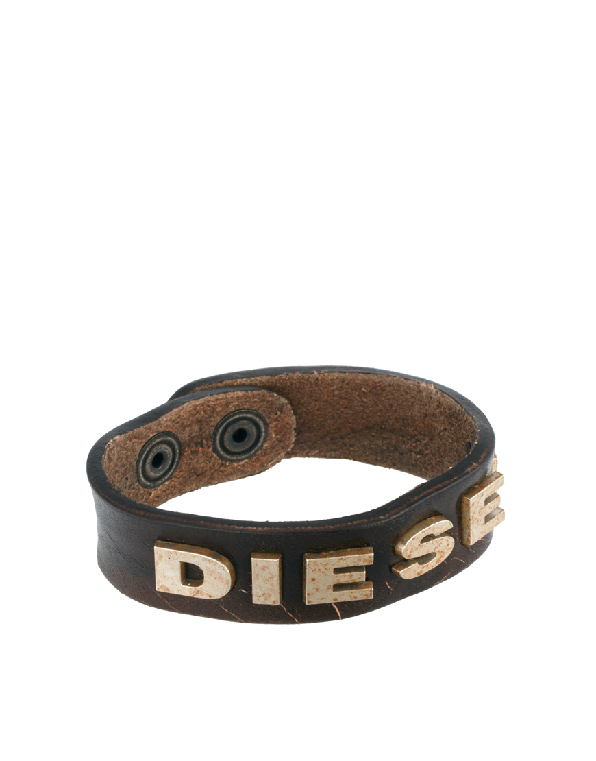 DIESEL Asitt Bracelet in Brown for Men Lyst