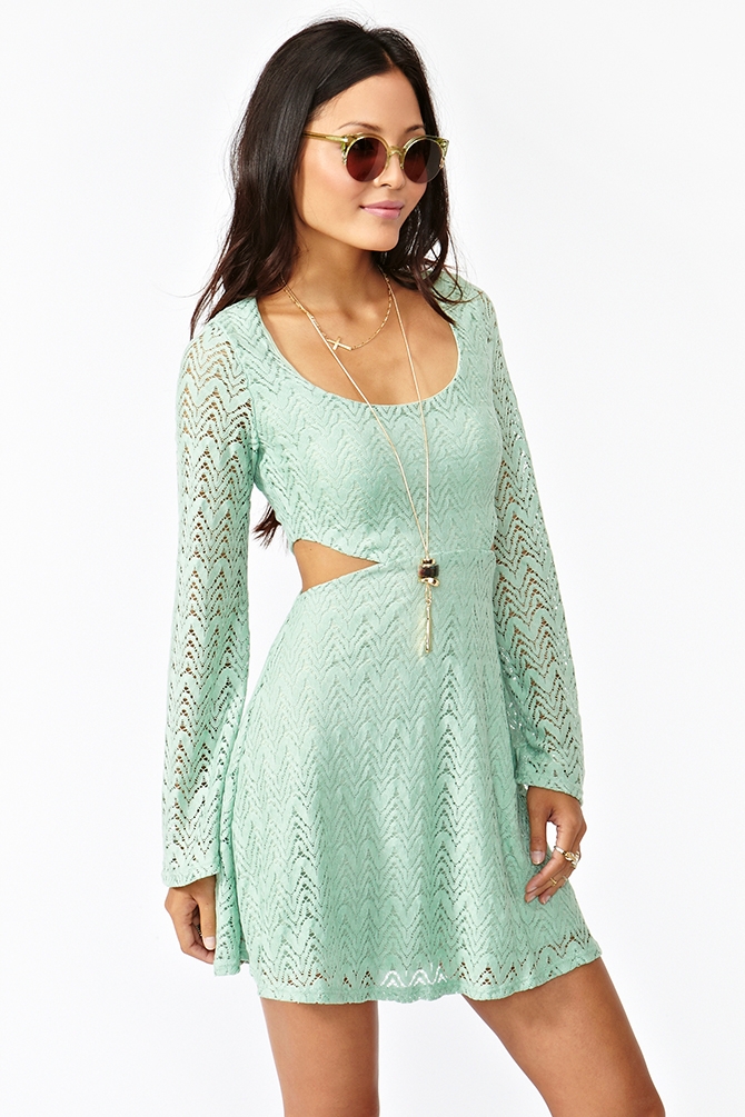 Lyst Nasty Gal Bella Crochet Dress in Green