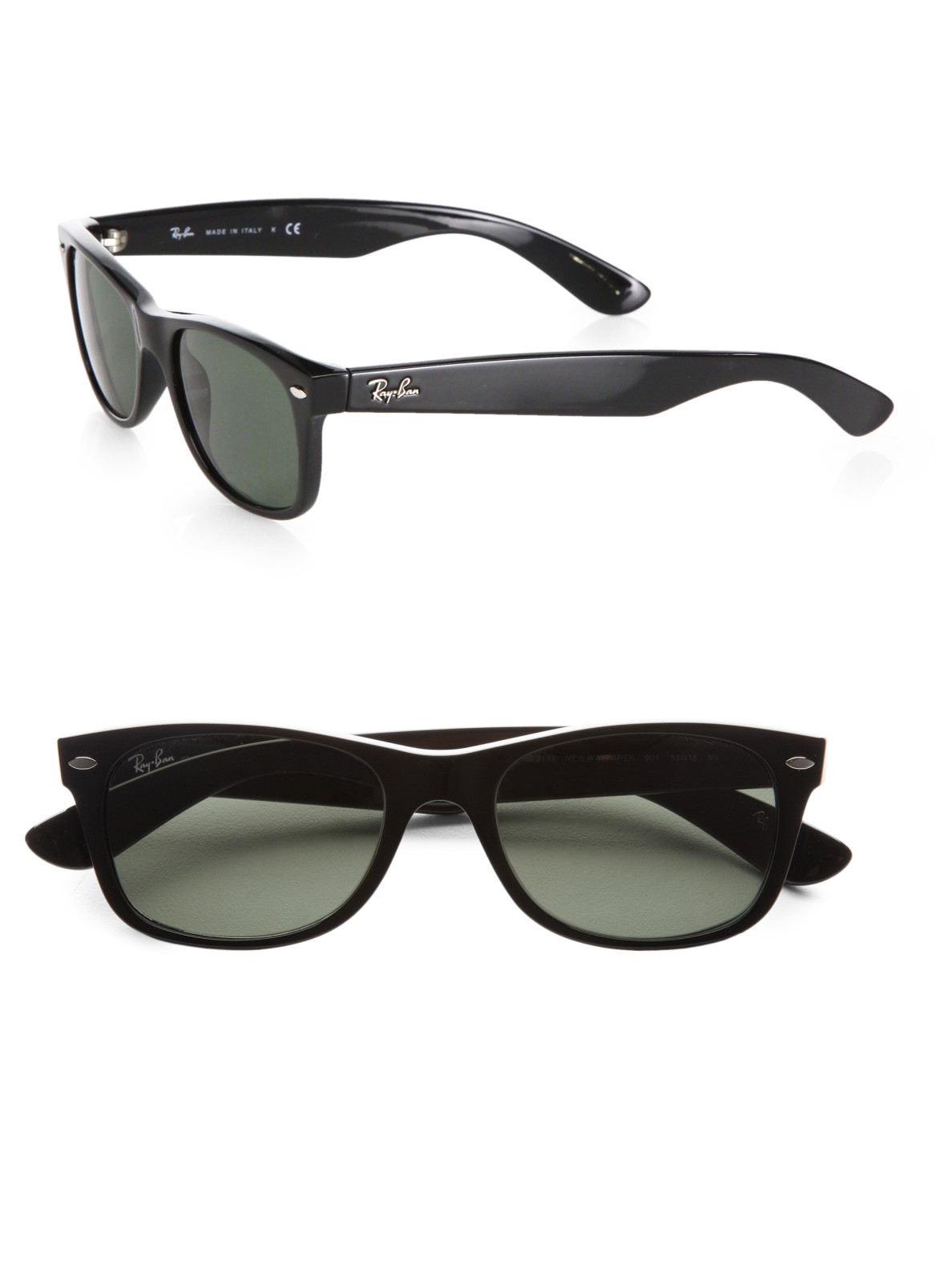 Ray Ban New Wayfarer Sunglasses In Black For Men Lyst Ray Ban New Wayfarer Sunglasses In Black For Men Lyst