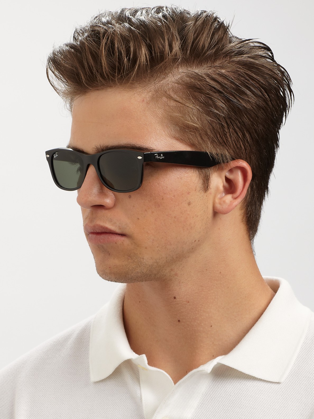 Ray Ban New Wayfarer Sunglasses In Black For Men Lyst