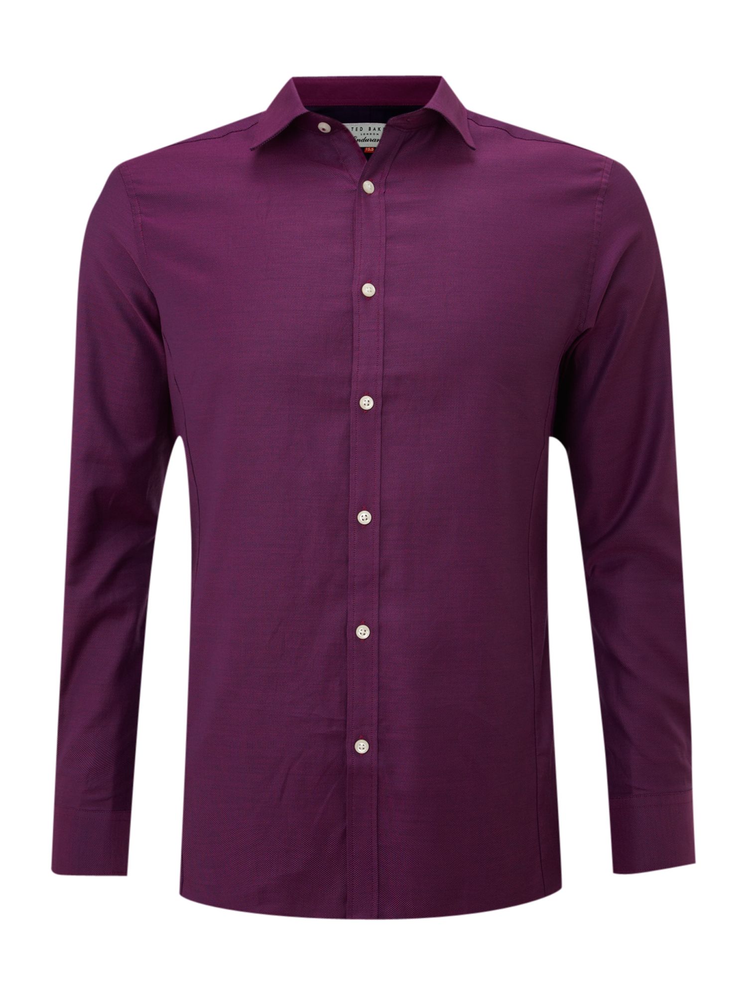 Ted Baker Long Sleeved Pindot Formal Shirt in Purple for Men | Lyst