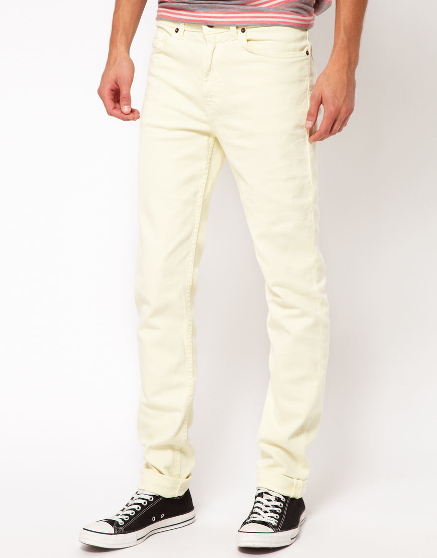 American apparel Slim Slack Jeans in Natural for Men | Lyst