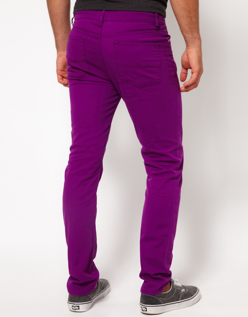 ASOS Asos Skinny Jeans in Purple for Men Lyst