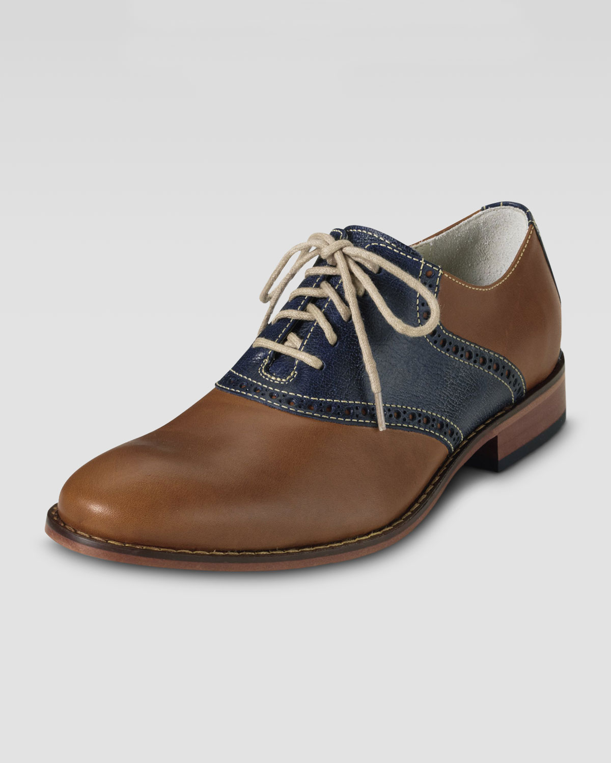Cole Haan Air Colton Saddle Shoe in Blue for Men (tan blue) | Lyst