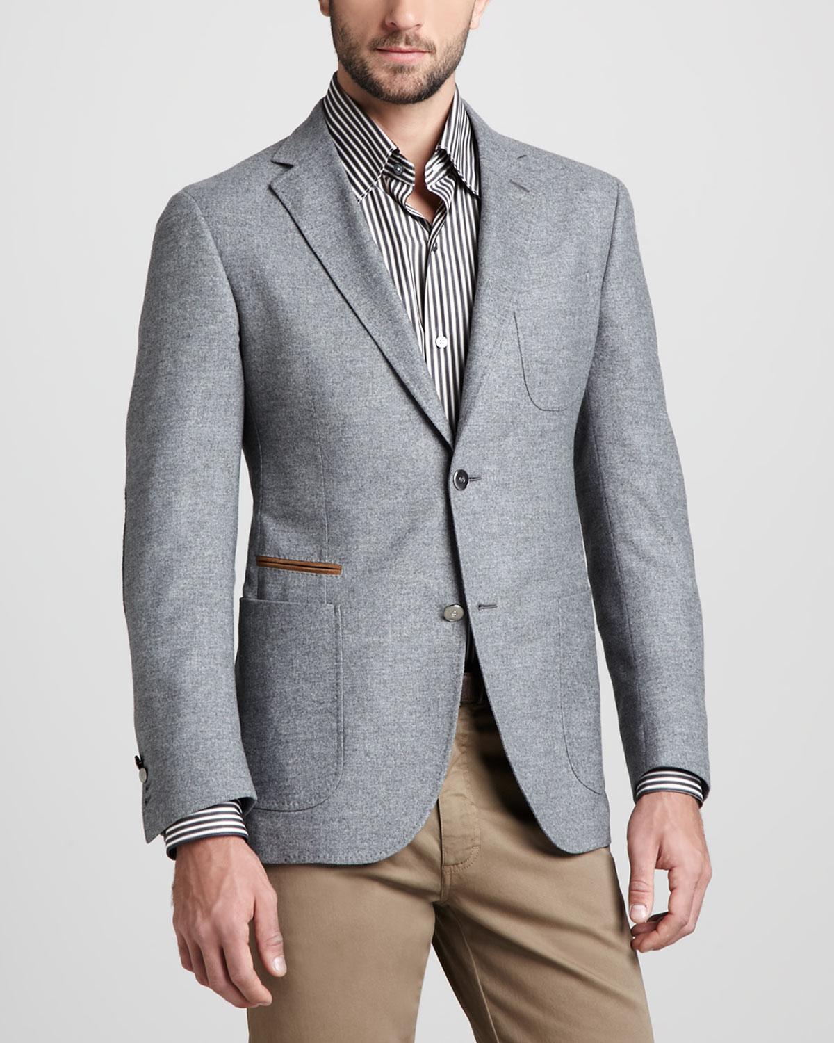 Ermenegildo Zegna Lanificio Agnona Soft Jacket in Grey (Gray) for Men ...