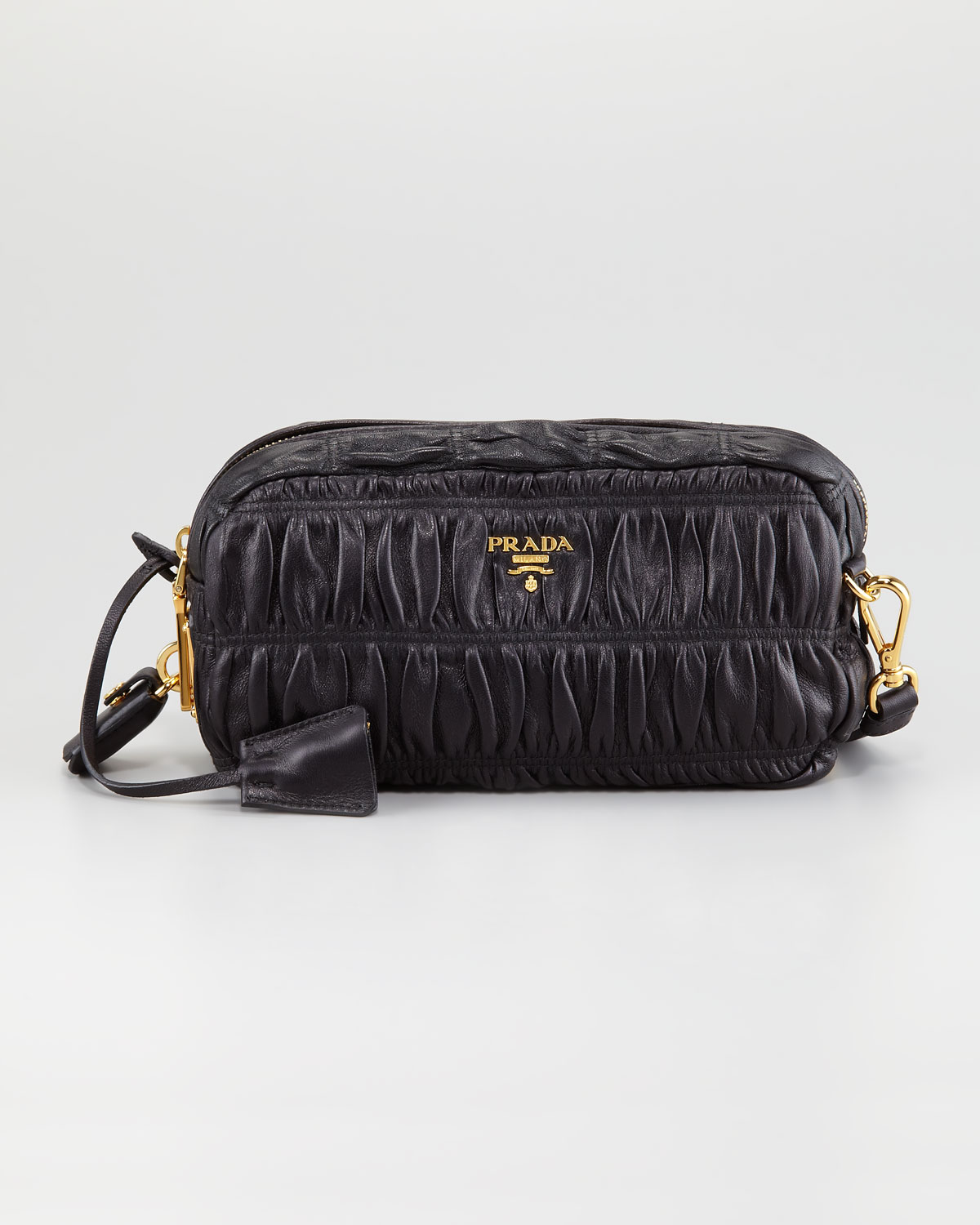 prada black clutch purse