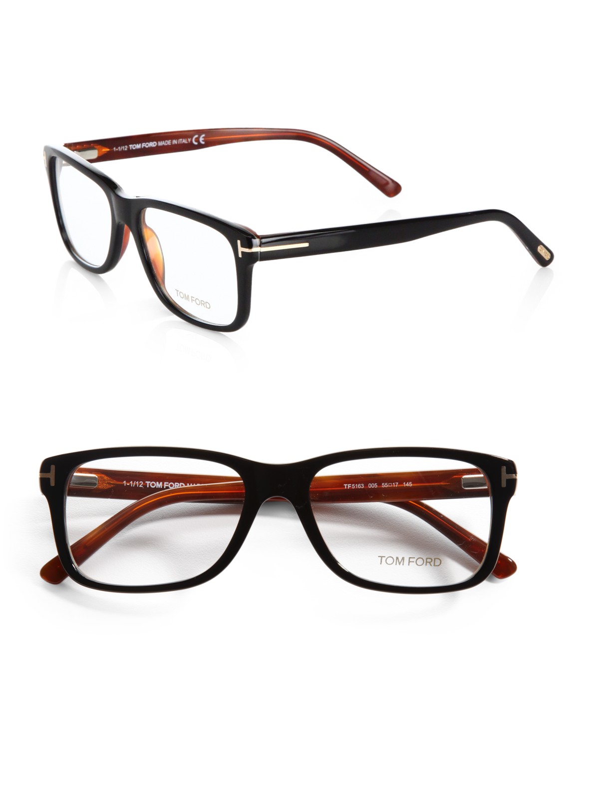 tom ford square optical frames black