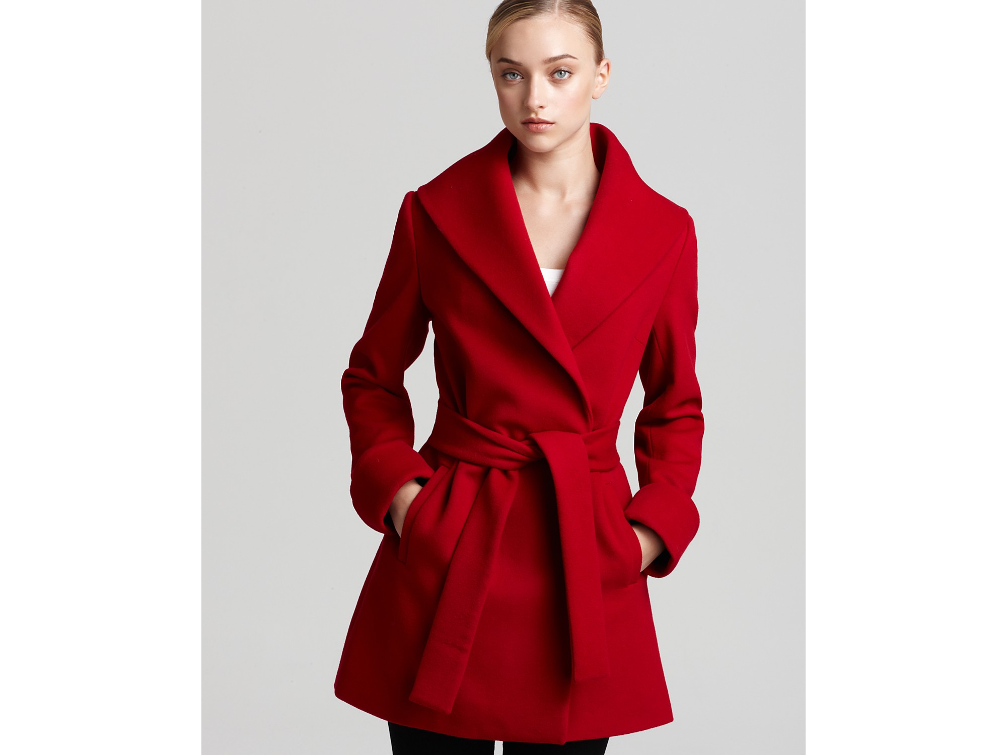 red wrap jacket