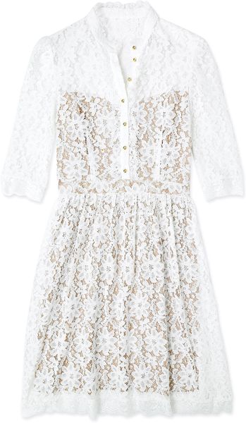 Alice By Temperley Kitty Lace Dress in White | Lyst