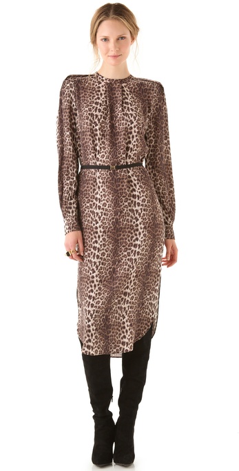 By Malene Birger Diogene Leopard Dress in Brown - Lyst