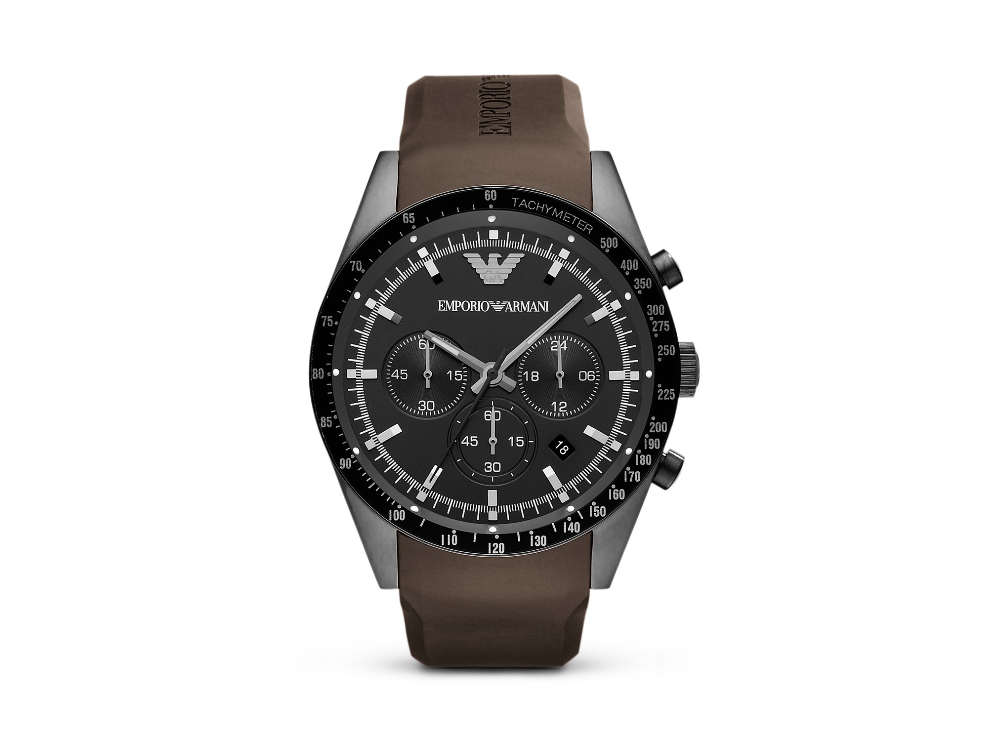 emporio armani orange strap watch