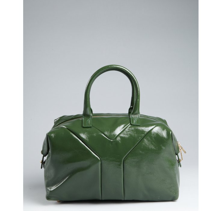 Saint laurent Green Patent Leather Easy Bag in Green | Lyst  