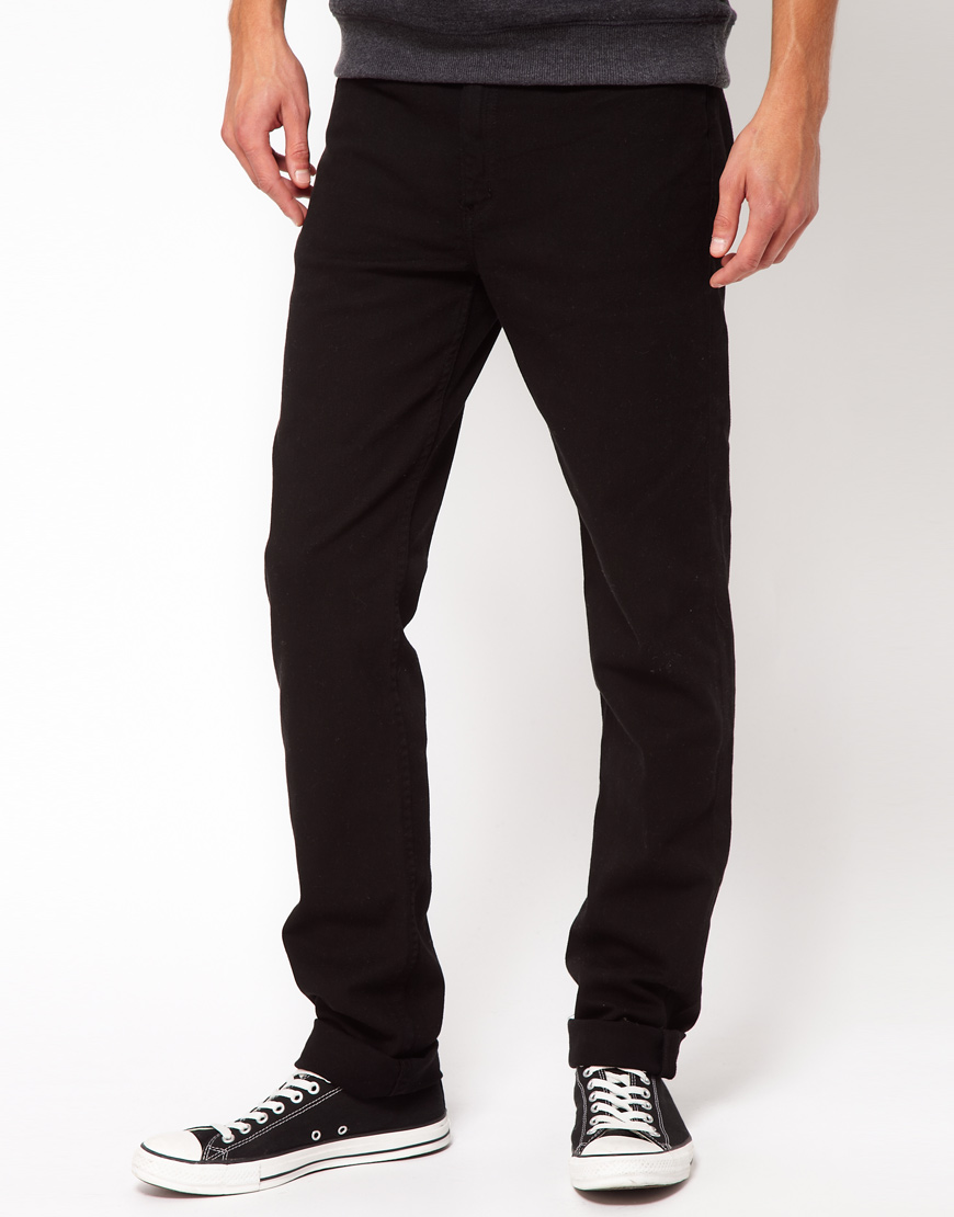American apparel Slim Slack Jeans in Black for Men | Lyst
