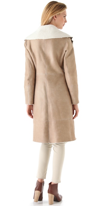 dkny shearling coat