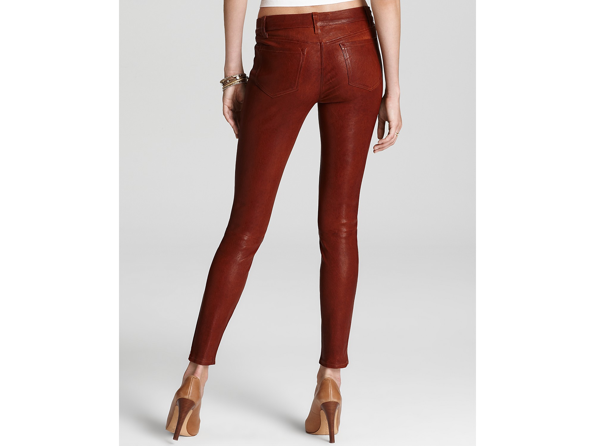 Cognac leather pants Clearance
