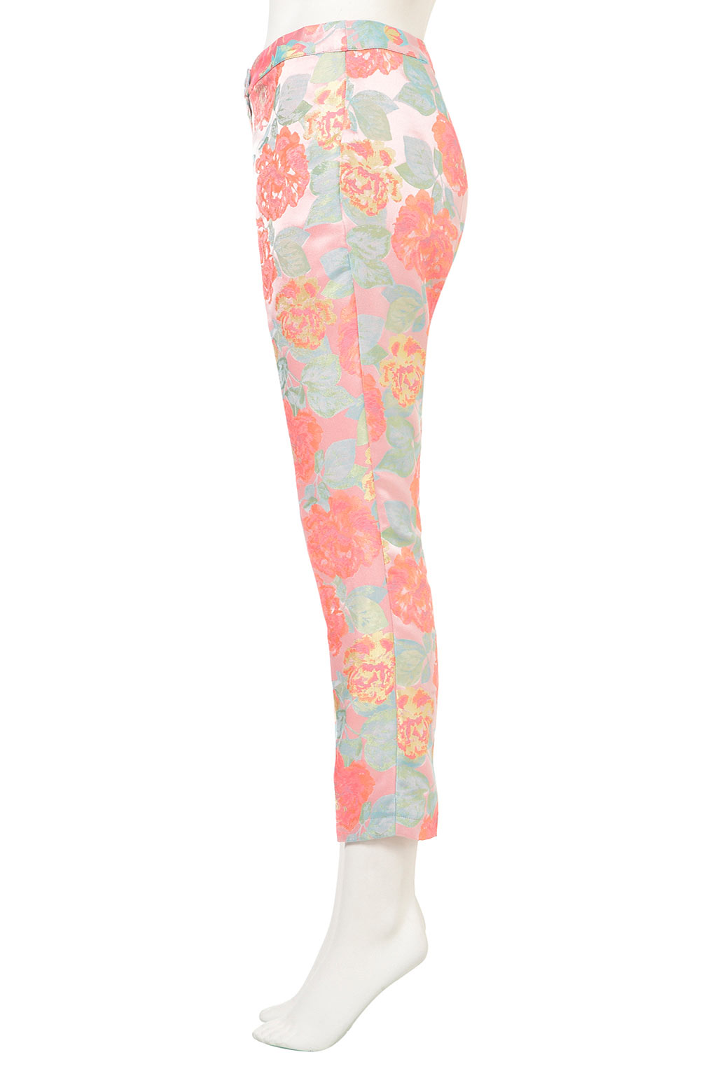 Floral Jacquard Trousers in Pink Lyst