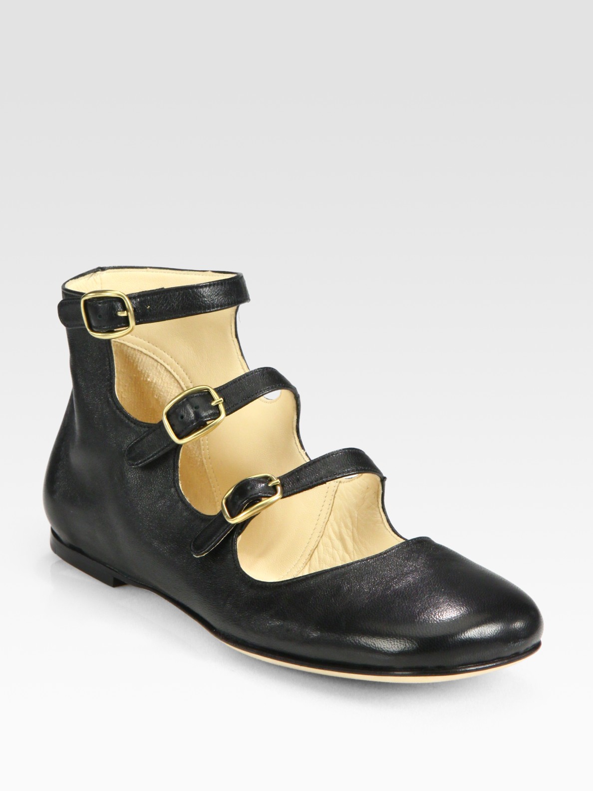 ballet flats with a strap