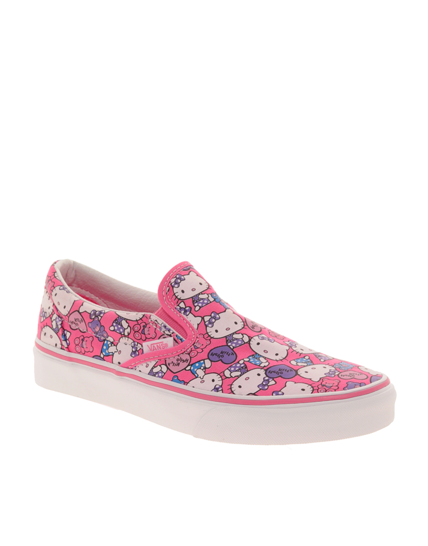 Vans Hello Kitty On Plimsolls Pink | Lyst