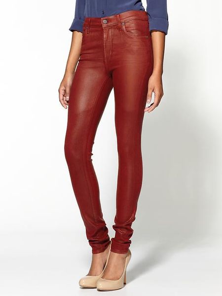 Citizens Of Humanity Rocket High Rise Skinny Jeans in Red (vamp red) | Lyst