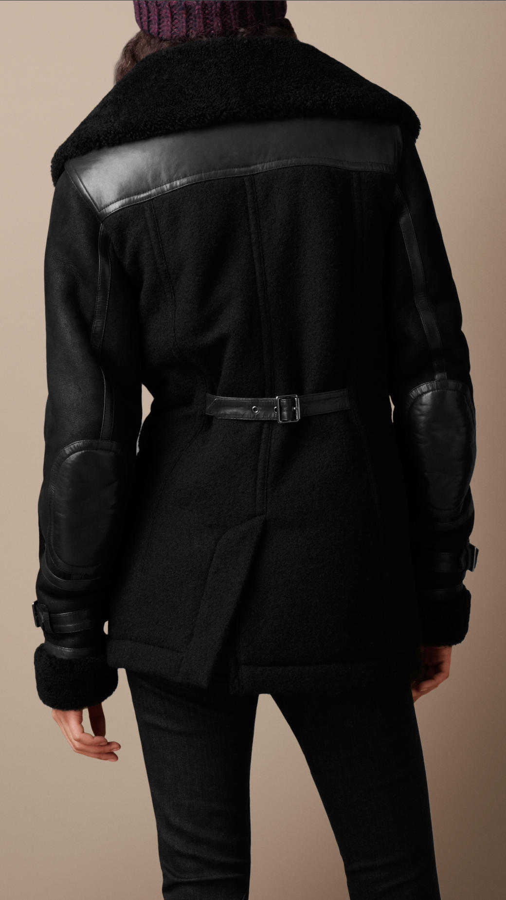 Lyst Burberry Brit Oversize Shearling Jacket in Black