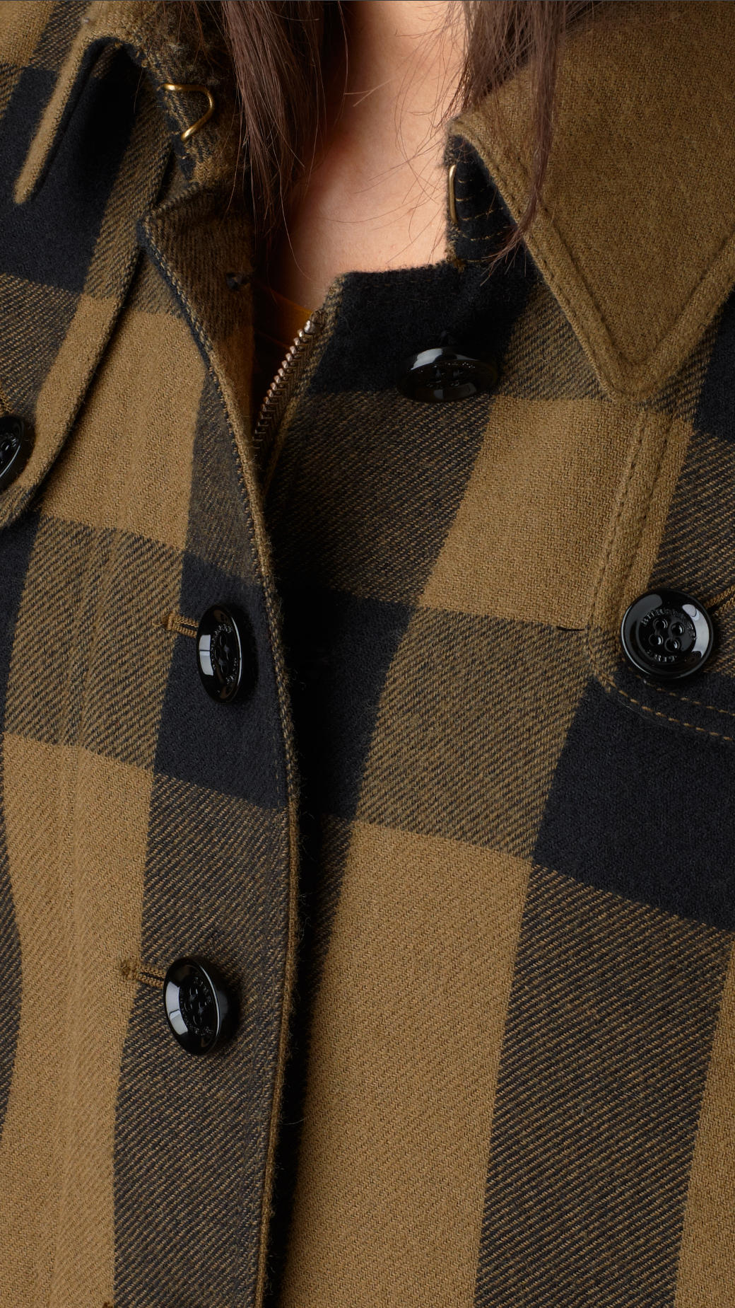 wool blend swing coat