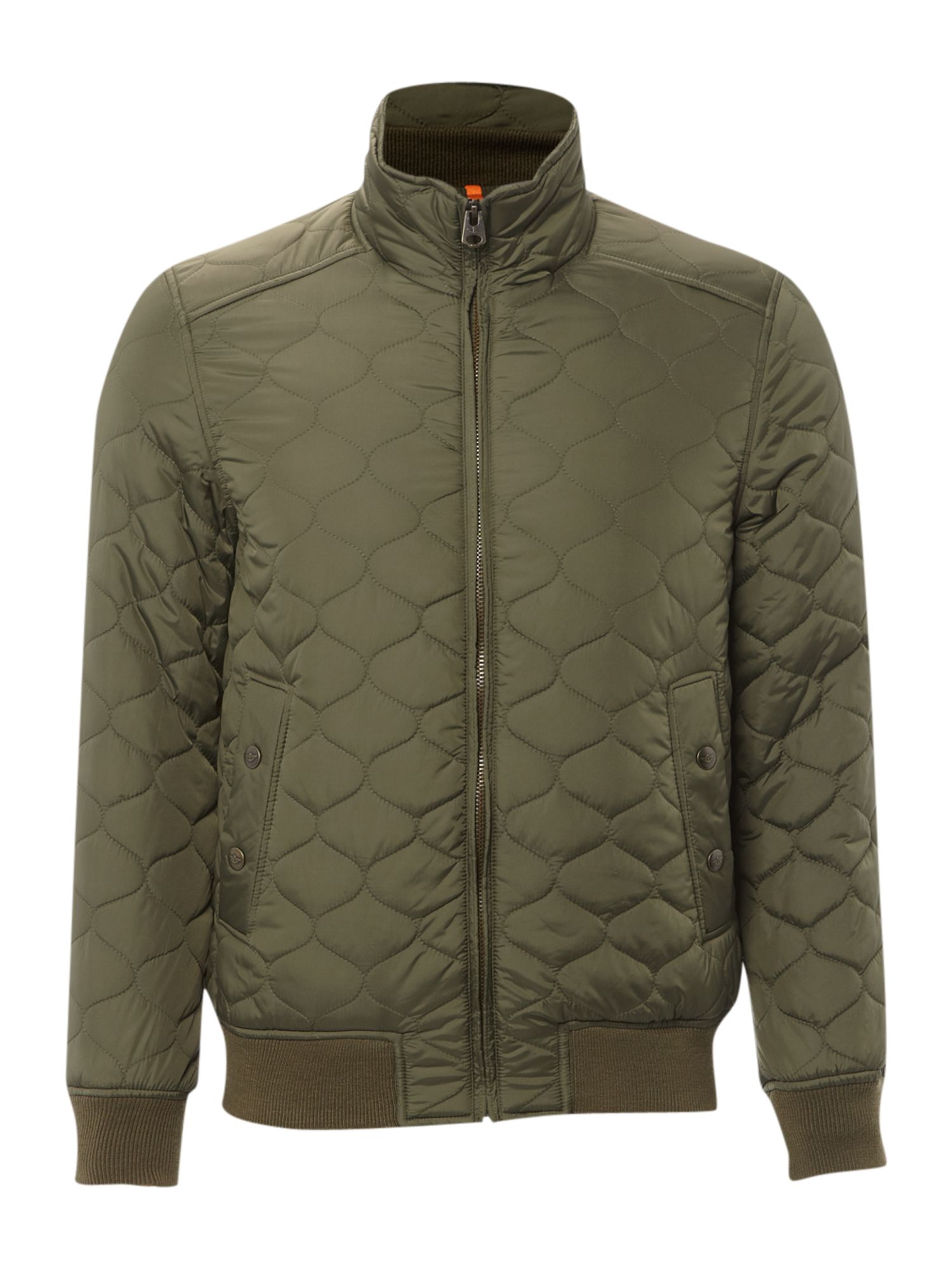 Dockers Nylon Quilted Bomber Jacket in Green for Men (Olive) | Lyst