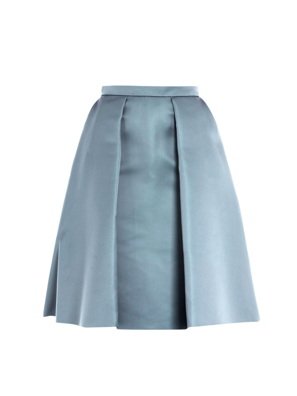 Giles Double Duchess Full Satin Skirt in Blue | Lyst
