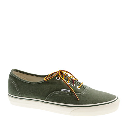 J.Crew Vans For Jcrew Washed Canvas Sneakers in Green for Men | Lyst