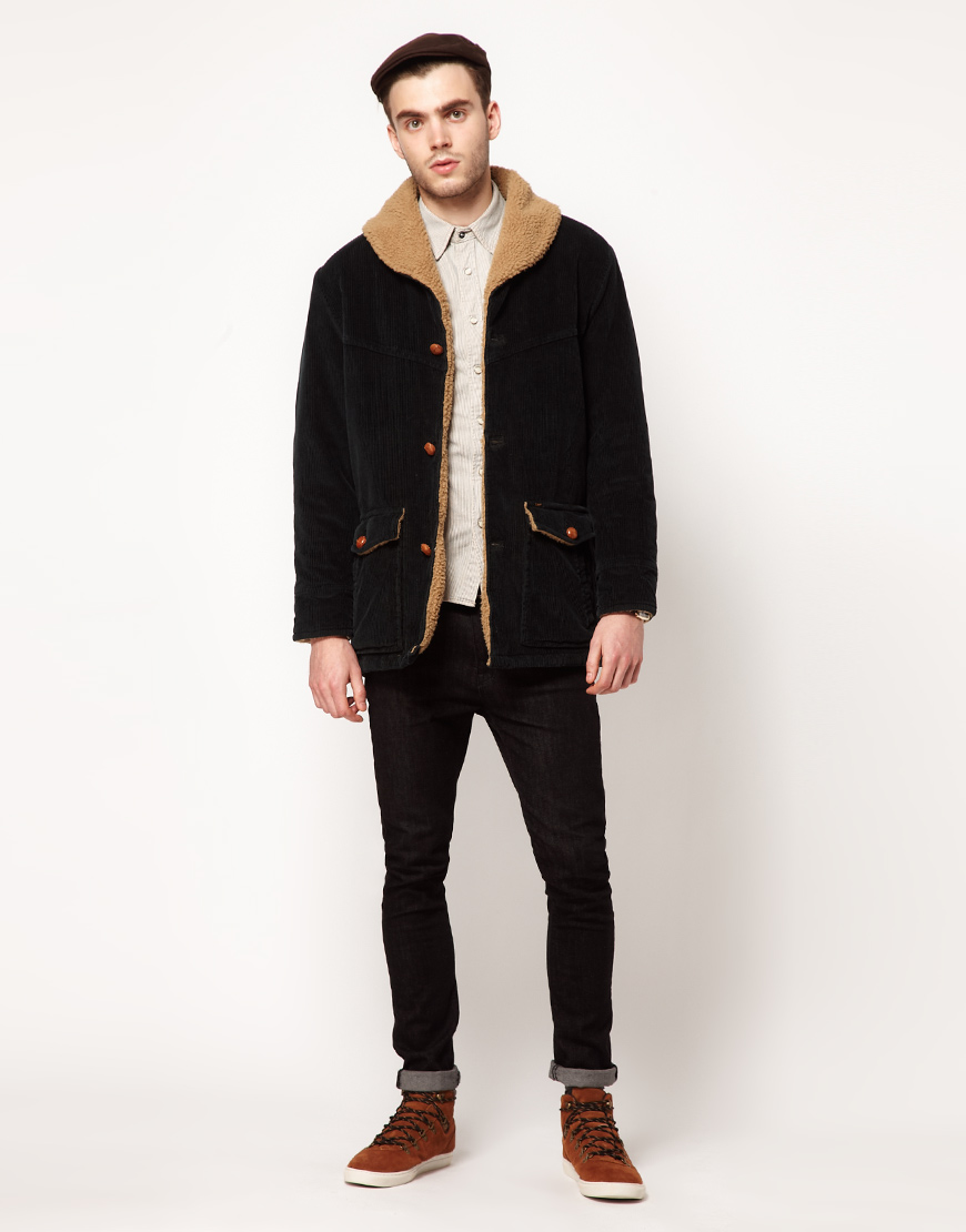 lee sherpa jacket black