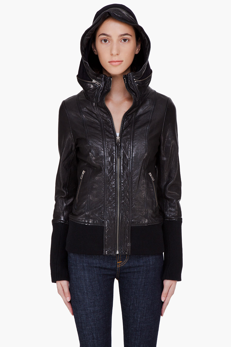 For Mackage Biker Jacket 81460 96b9b Where Can I Lyst Mackage Black Hooded Leather Jacket In A68c3 71a53